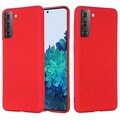 Силиконовый чехол Silicone Case красный для Samsung Galaxy S21 Plus(#2)