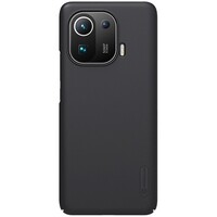 Пластиковый чехол с подставкой Nillkin Super Frosted Shield Черный для Xiaomi 11 Pro