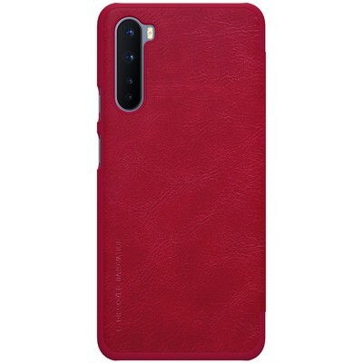 Кожаный чехол Nillkin Qin Leather Case Красный для OnePlus Nord(2)