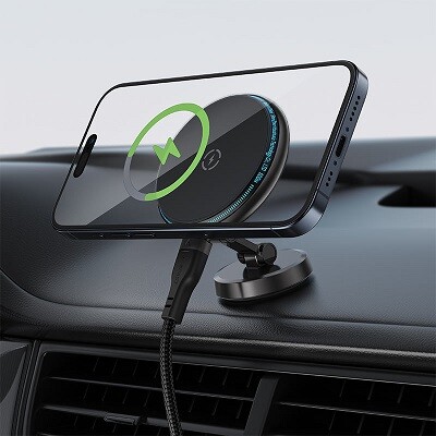 Автомобильный держатель с беспроводной зарядкой и Magsafe Magnetic Car Holder Acefast D30(5)