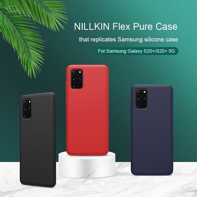 Силиконовый чехол-накладка Nillkin Flex Pure Case Черный для Samsung Galaxy S20 Plus(6)