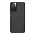 Пластиковый чехол с подставкой Nillkin Super Frosted Shield Черный для Xiaomi Poco M4 Pro 5G(#1)