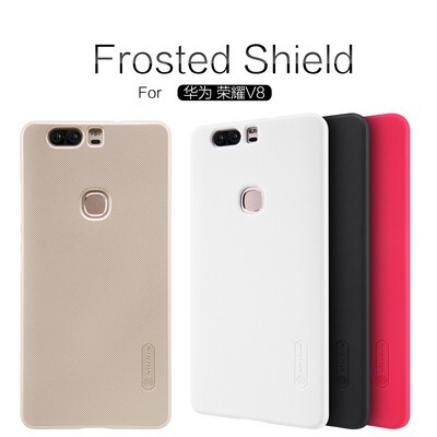 Пластиковый чехол с пленкой Nillkin Super Frosted Shield Gold для Huawei Honor V8(4)