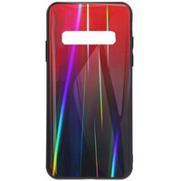 Накладка TPU + Glass Aurora красная для Samsung Galaxy S10e