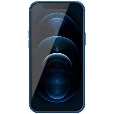Пластиковый чехол с подставкой Nillkin Super Frosted Shield Pro Синий для Apple iPhone 12 Pro(2)