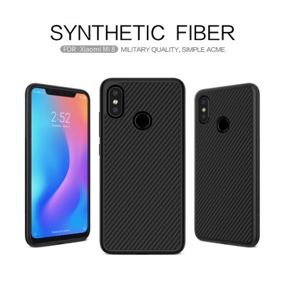 Пластиковый чехол Nillkin Synthetic Fiber Черный для Xiaomi Mi8(5)