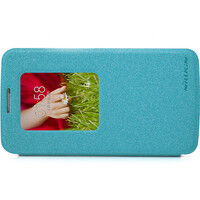Полиуретановый чехол Nillkin Sparkle Leather Case Blue для LG Optimus G2 Mini D618