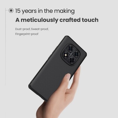 Пластиковый чехол Nillkin Super Frosted Shield Pro Черный для Xiaomi Redmi Note 14 Pro 5G(5)