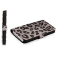 Кожаный чехол Nuoku Leopard Series Case Grey для Apple iPhone 5/5s/SE(#2)