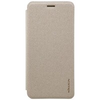 Полиуретановый чехол книга Nillkin Sparkle Leather Case Gold для Huawei Enjoy 6