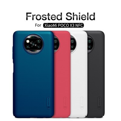 Пластиковый чехол Nillkin Super Frosted Shield Синий для Xiaomi Poco X3/ Poco X3 Pro(5)