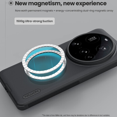 Пластиковый чехол с пластиной Magsafe Nillkin Super Frosted Shield Pro Magnetic Case Черный для Xiaomi 15 Ultra(8)