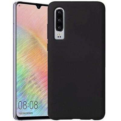 Силиконовый чехол Silicone Case черный для Huawei P30 Lite(1)