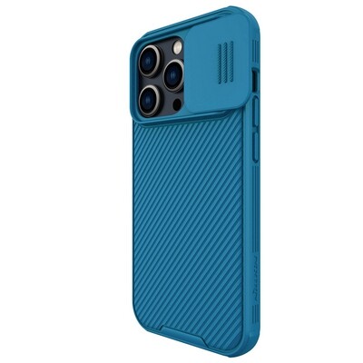 Чехол-накладка с пластиной Magsafe Nillkin CamShield Pro Magnetic Синяя для Apple iPhone 14 Pro(3)