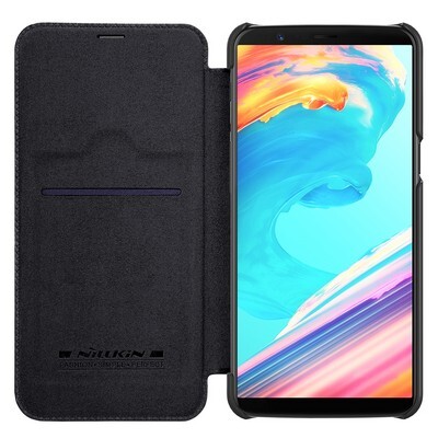 Кожаный чехол Nillkin Qin Leather Case Black для OnePlus 5T(3)