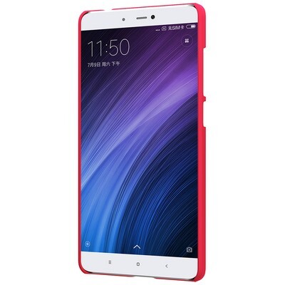 Пластиковый чехол с пленкой Nillkin Super Frosted Shield Red для Xiaomi RedMi 4 Pro(2)