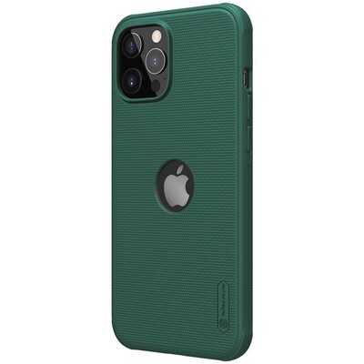 Пластиковый чехол с подставкой Nillkin Super Frosted Shield Pro Зеленый для Apple iPhone 12(3)