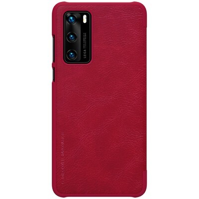 Кожаный чехол Nillkin Qin Leather Case Красный для Huawei P40(2)