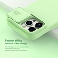 Силиконовая накладка с пластиной Magsafe Nillkin CamShield Silky Magnetic Silicone Case Зеленая для Apple iPhone 15 Pro Max(#5)