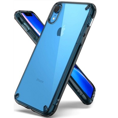 Чехол бампер Ringke Fusion Series прозрачный-серый для Apple iPhone XR(1)