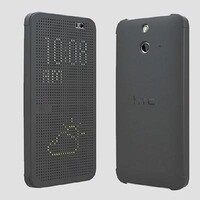 Полиуретановый чехол Dot View Case Grey для HTC One E8 Ace