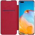 Кожаный чехол Nillkin Qin Leather Case Красный для Huawei P40 Pro Plus(#3)