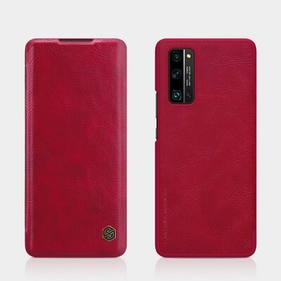 Кожаный чехол Nillkin Qin Leather Case Красный для Huawei Honor 30 Pro(4)