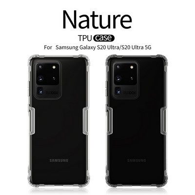 Силиконовый чехол Nillkin Nature TPU Case Прозрачный для Samsung Galaxy S20 Ultra(5)