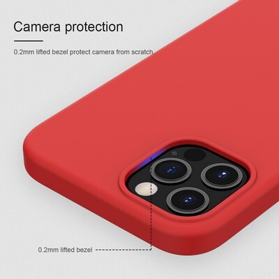 Силиконовая накладка с пластиной Magsafe Nillkin Flex Pure Pro Case Черная для Apple iPhone 12 Pro Max(6)