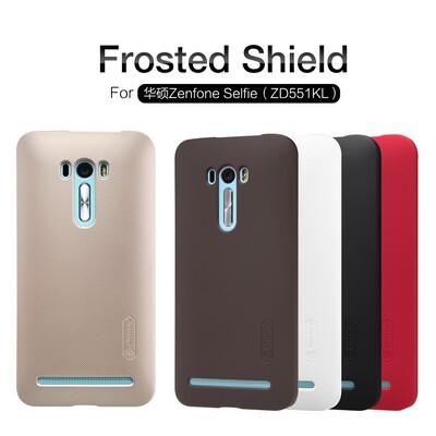 Пластиковый чехол с пленкой Nillkin Super Frosted Shield Brown для Asus Zenfone Selfie ZD551KL(4)