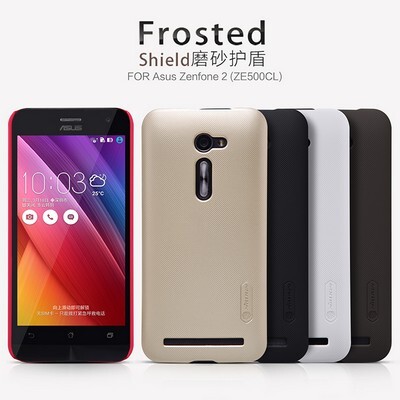 Пластиковый чехол с пленкой Nillkin Super Frosted Shield Red для Asus ZenFone 2 ZE500CL(4)