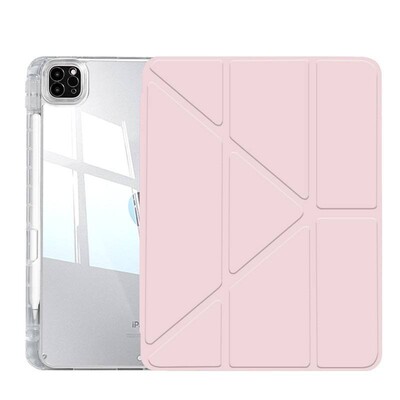 Защитный чехол книжка Acrylic Origami TPU Case с креплением для стилуса розовый для Apple iPad Air 13 (2024)(1)