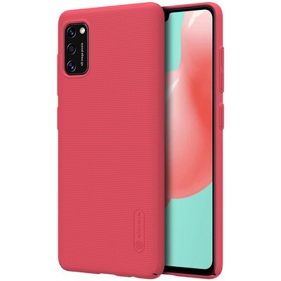 Пластиковый чехол с подставкой Nillkin Super Frosted Shield Красный для Samsung Galaxy A41(3)