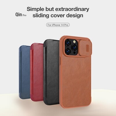 Кожаный чехол Nillkin Qin Pro Leather Case Черный для Apple iPhone 14 Pro(7)