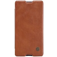 Кожаный чехол Nillkin Qin Leather Case Brown для Sony Xperia M5
