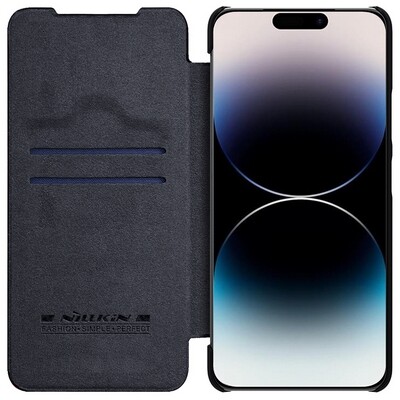 Кожаный чехол Nillkin Qin Pro Leather Case Черный для Apple iPhone 14 Pro(3)