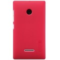 Пластиковый чехол с пленкой Nillkin Super Frosted Shield Red для Microsoft Lumia 435(#1)