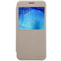 Полиуретановый чехол Nillkin Sparkle Leather Case Gold для Samsung Galaxy A8