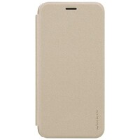 Полиуретановый чехол книга Nillkin Sparkle Leather Case Gold (Золотой) для Samsung Galaxy C8\ J7 Plus