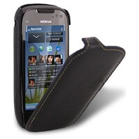 Кожаный чехол книга Melkco Leather Case Black LC для Nokia C7
