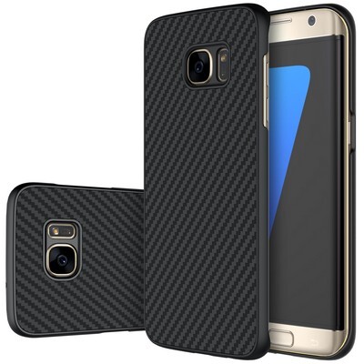 Пластиковый чехол Nillkin Synthetic Fiber Черный (Black) для Samsung G935F Galaxy S7 Edge(3)