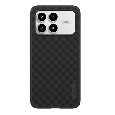 Пластиковый чехол с пластиной Magsafe Nillkin Super Frosted Shield Pro Magnetic Case черный  для Xiaomi Poco F8 Pro(1)