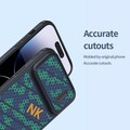Чехол-накладка с пластиной Magsafe Nillkin Striker S Magnetic Case сине-зеленого цвета для Apple iPhone 14 Pro(#8)