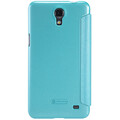Полиуретановый чехол Nillkin Sparkle Leather Case Blue  для Samsung G750F Galaxy Mega 2(#4)