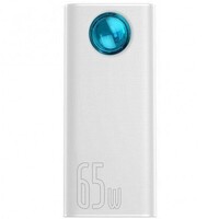 Внешний аккумулятор Baseus Amblight Digital Display Fast Charge Power Bank 65W PPLG000101 30000mAh (с кабелем Type-C to Type-C 100W) белый