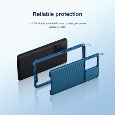 Чехол-накладка Nillkin CamShield Pro Синяя для Xiaomi 11T /11T Pro(5)