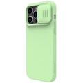 Силиконовая накладка с пластиной Magsafe Nillkin CamShield Silky Magnetic Silicone Case Зеленая для Apple iPhone 14 Pro(#3)