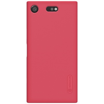 Пластиковый чехол с пленкой Nillkin Super Frosted Shield Red для Sony Xperia XZ1 Compact(1)