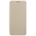 Полиуретановый чехол книга Nillkin Sparkle Leather Case Золотой для Huawei P20 Lite(#1)