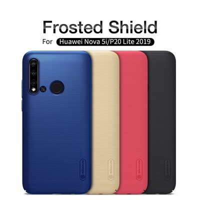Пластиковый чехол с подставкой Nillkin Super Frosted Shield Черный для Huawei P20 Lite 2019 (Nova 5i)(5)